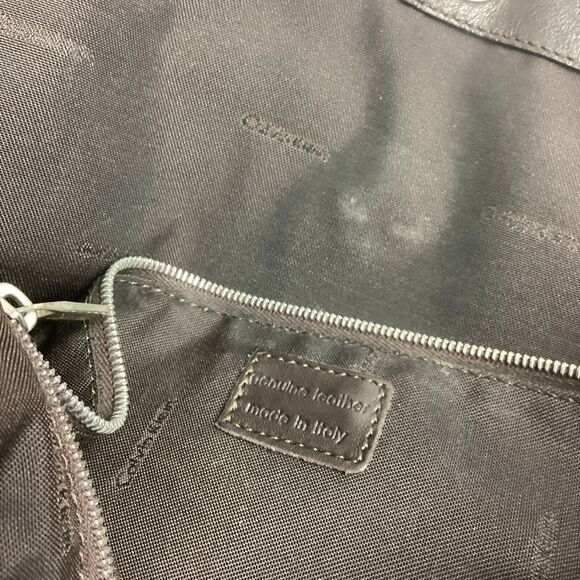 Calvin Klein Dark Brown Leather Handbag Shoulder Bag - Picture 8 of 10